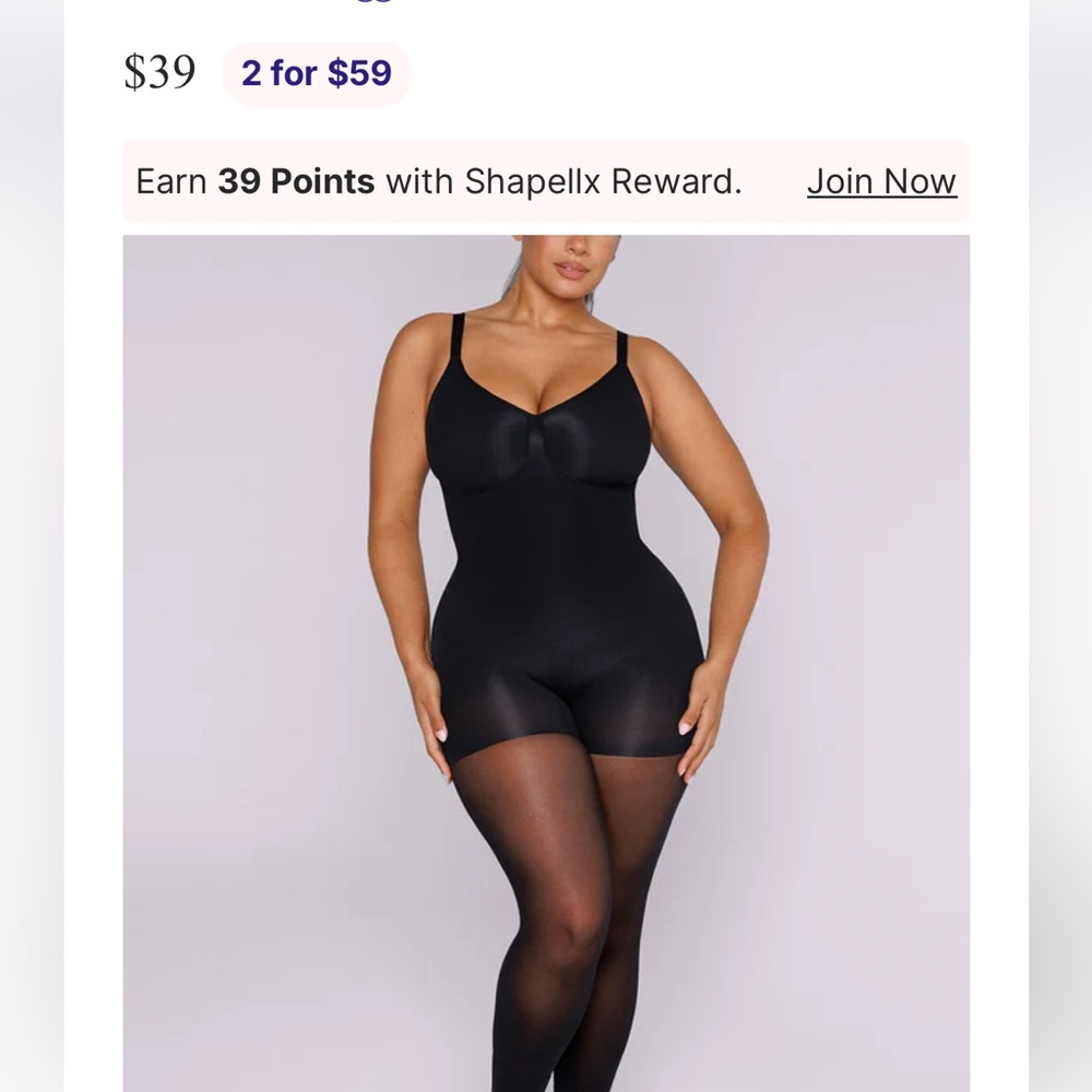 Shapellx Women's Black Shapewear Bodysuit